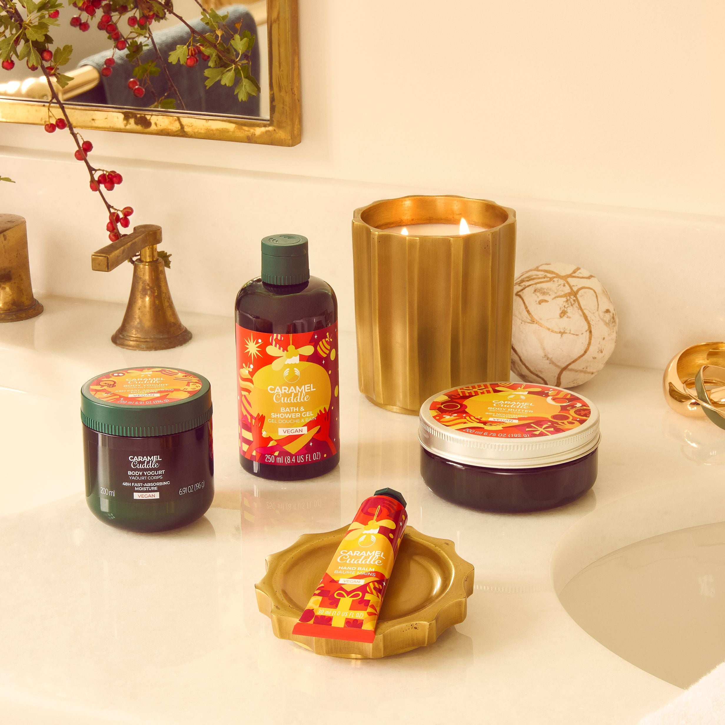 The Body Shop Caramel Cuddle Body Care Range