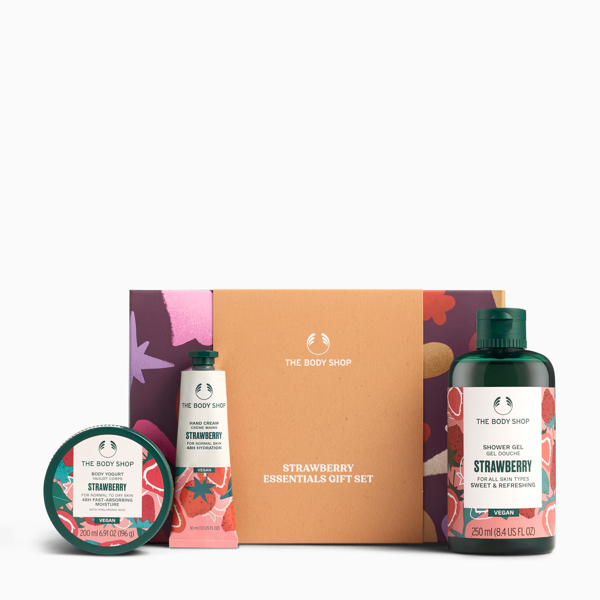 The Body Shop Strawberry essentials gift set with box