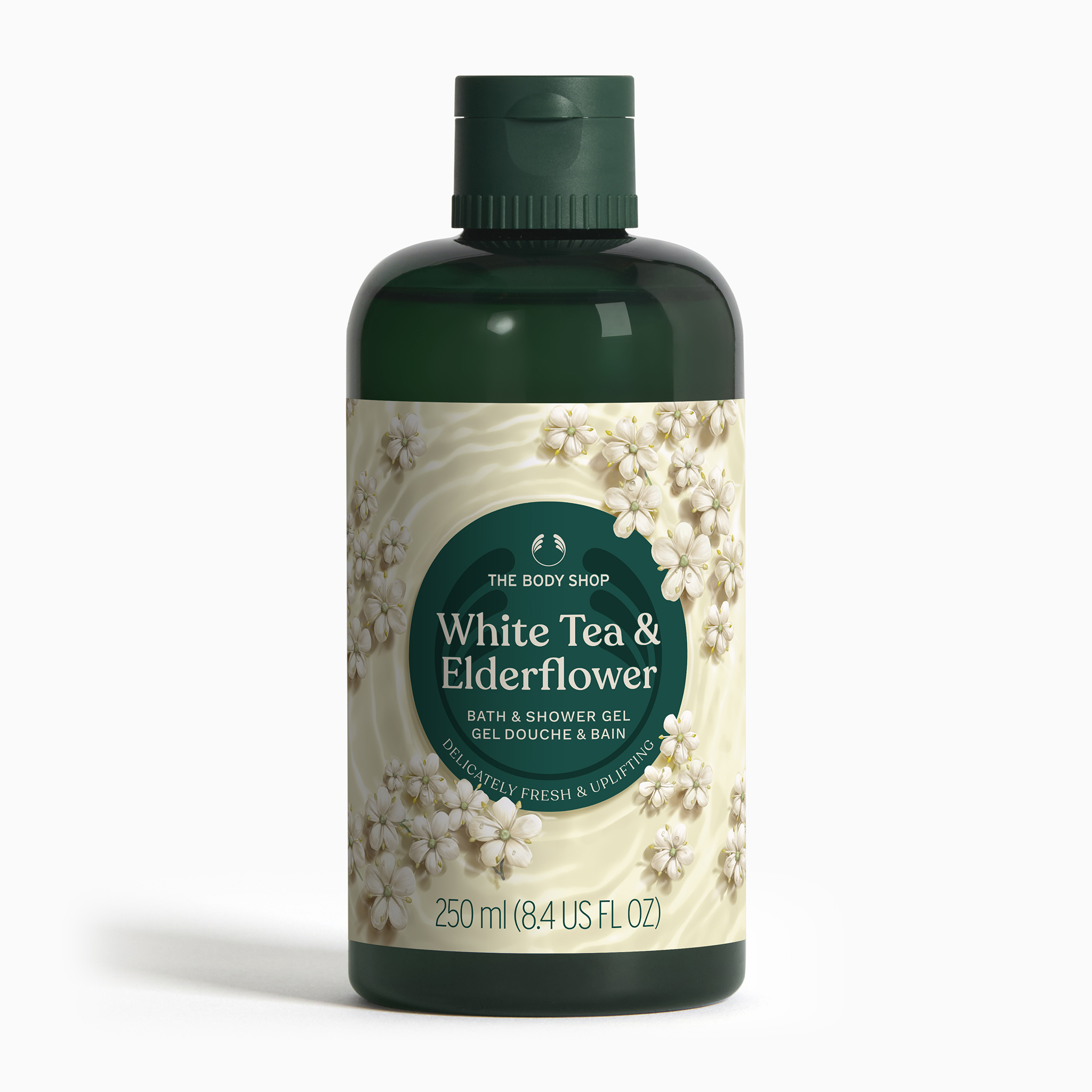 The Body Shop White Tea & Elderflower Shower Gel 250ml bottle